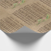 Oude Fum Fum Fum kerstliedtekst afdruk Cadeaupapier (Hoek)