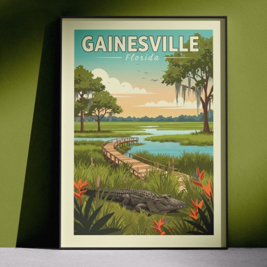 Oude Gainesville Florida Poster