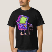 Oude Gamer Retro Mode Videogame Gamepad T-shirt (Voorkant)