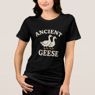 Oude Ganzen Retro Esthetische Kunstprint - Vintage Tri-Blend Shirt