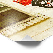 Oude garage foto afdruk (Hoek)