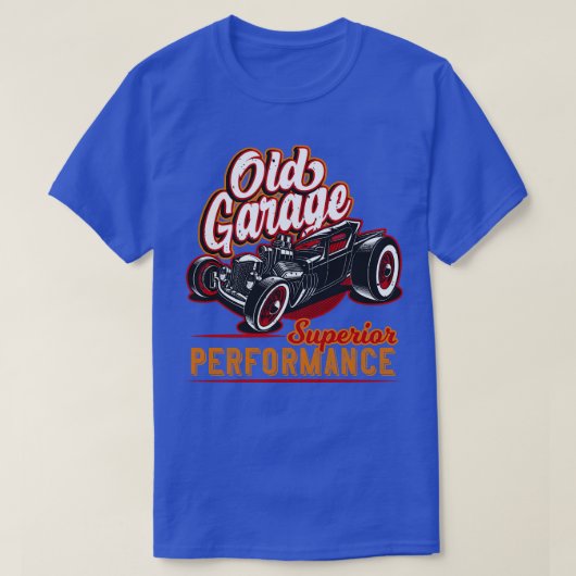 Oude Garage Hot Rod Californië T-shirt (Design voorkant)