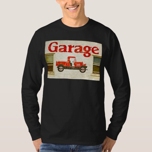 Oude garage t-shirt (Voorkant)