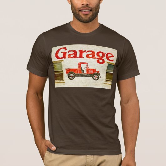 Oude garage t-shirt (Voorkant)