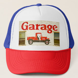 Oude garage trucker pet