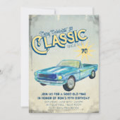Oude garageposter feestelijke uitnodiging (Voorkant)