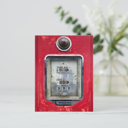 Oude gaspomp briefkaart (Staand voorkant)