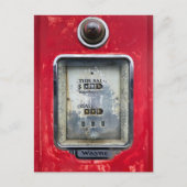 Oude gaspomp briefkaart (Voorkant)