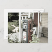 Oude  gaspomp briefkaart (Voorkant / Achterkant)