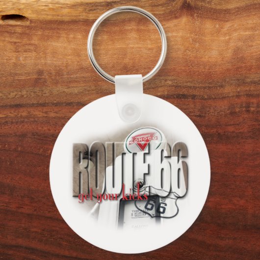 Oude gaspomp - route 66 sleutelhanger (Voorkant)