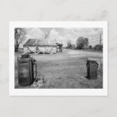 Oude gaspompen briefkaart (Voorkant)