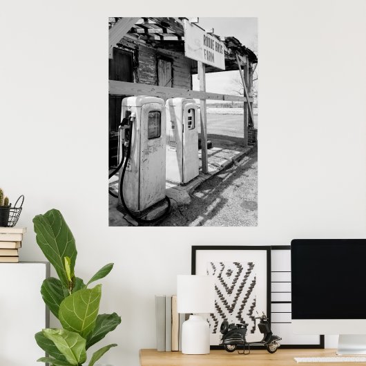 Oude gaspompen poster (Thuiskantoor)