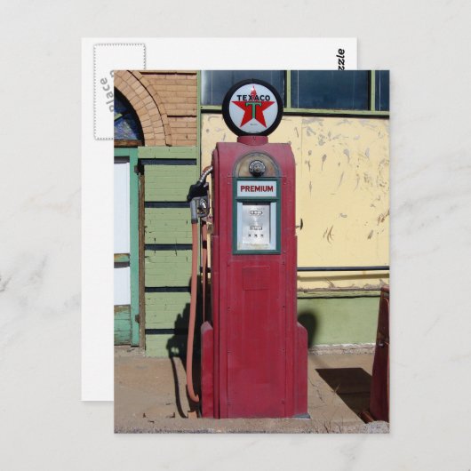 Oude gaspompoen briefkaart (Voorkant / Achterkant)