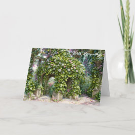 Oude Gazebo en Bloemen Bloemen Bloemen Kunst Sympa Kaart