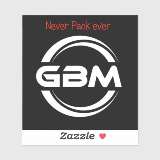 Oude gbm-sticker met motto sticker (Vel)