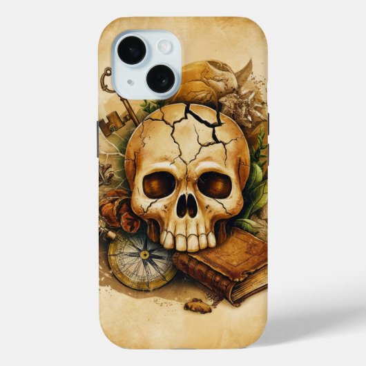 Oude Gebarsten Schedel Case-Mate iPhone Case (Achterkant)