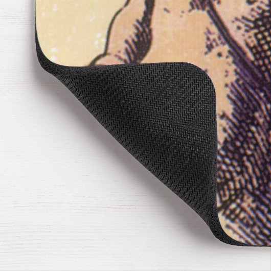 Oude geblinddoekte Cupido, valentijnskaart Muismat (Hoek)