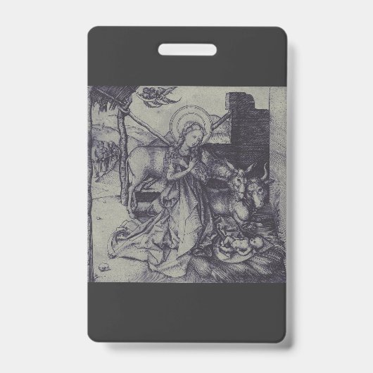 Oude Geboorte scène van Jezus Christus Badge (Voorzijde)