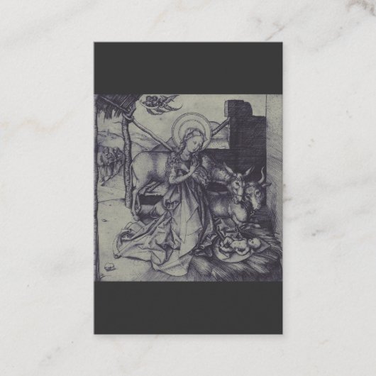 Oude Geboorte scène van Jezus Christus Visitekaartje (Voorkant)