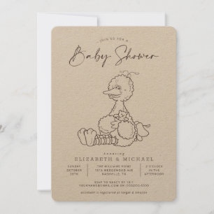 Oude Geboortekaart Baby Shower Uitnodiging voor Bi