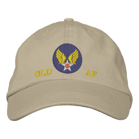 Oude geborduurde Air Force pet (Voorkant)