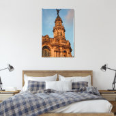 Oude gebouw Spits, Havana, Cuba Canvas Afdruk (Insitu (Slaapkamer))