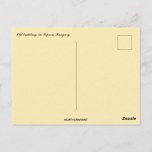 Oude gebouwen in Sopron Hongarije Briefkaart (Achterkant)