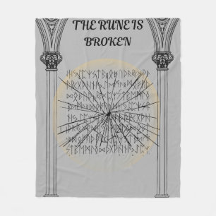 Oude Gebroken Runische Zegel Donkere Historische F Fleece Deken