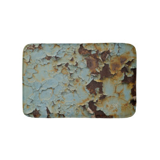 Oude, gecorrodeerde roestige metalen achtergrond. badmat