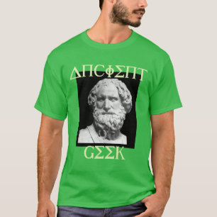 OUDE GEEK ARTISTIEKE EN HUMORISTISCHE T-SHIRT