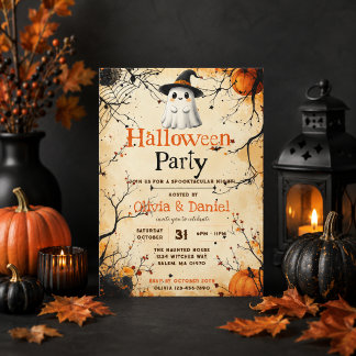 Oude Geest Halloween Feest Uitnodiging