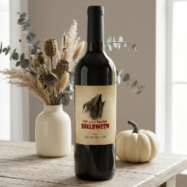 Oude Geest Halloween Persoonlijk Wijnlabel Wijn Etiket
