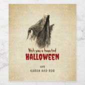 Oude Geest Halloween Persoonlijk Wijnlabel Wijn Etiket (Enkel label)