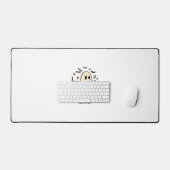 Oude Geest Kat Halloween Bloem Vector Ontwerp_1 Bureaumat (Keyboard & Muis)