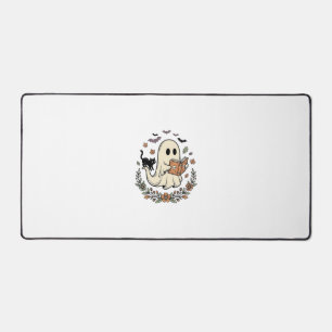Oude Geest Kat Halloween Bloem Vector Ontwerp_1 Bureaumat