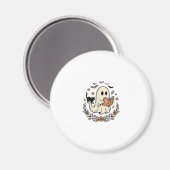 Oude Geest Kat Halloween Bloem Vector Ontwerp_1 Magneet (Voorkant / Achterkant)