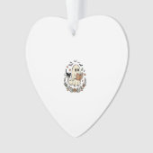 Oude Geest Kat Halloween Bloem Vector Ontwerp_1 Ornament (voorkant)
