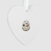 Oude Geest Kat Halloween Bloem Vector Ontwerp_1 Ornament (voorkant)