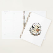 Oude Geest Kat Halloween Bloem Vector Ontwerp_1 Planner (Display)
