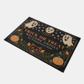 Oude Geest Kat Pompoen Halloween Deurmat (Schuin)