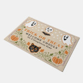 Oude Geest Kat Pompoen Halloween Deurmat (Schuin)