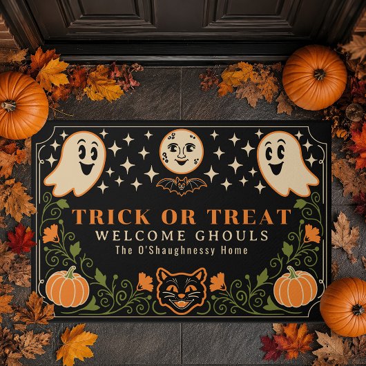 Oude Geest Kat Pompoen Halloween Deurmat