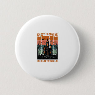 Oude Geest Komt Geest Huis Halloween Decoratie Ronde Button 5,7 Cm