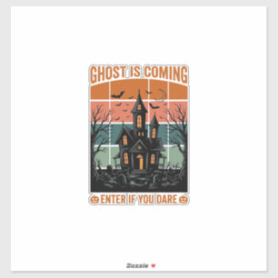 Oude Geest Komt Geest Huis Halloween Decoratie Sticker