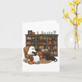 Oude Geest Lezen Boekliefhebbers Bibliotheek Hallo Kaart (Gele Bloem)