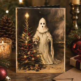 Oude Geest Prettig Creepmas Gotische Kerstkaart Kaart