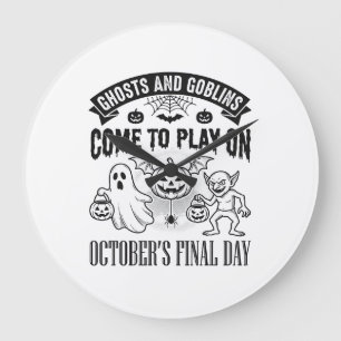 Oude geesten en spoken Halloween shirt ontwerp_ Grote Klok