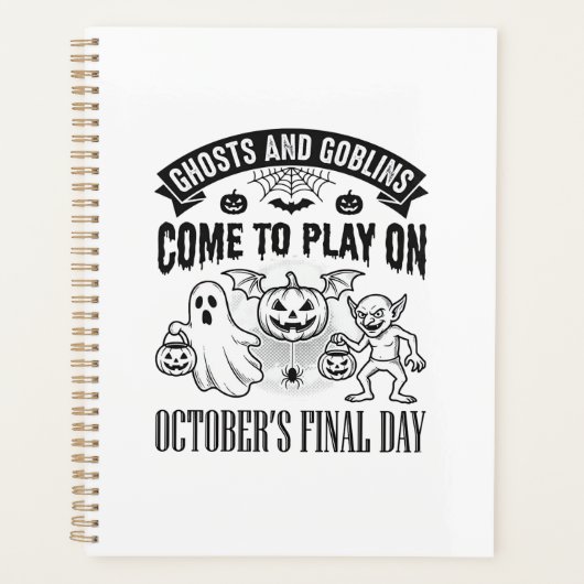 Oude geesten en spoken Halloween shirt ontwerp_ Planner (Voorkant)