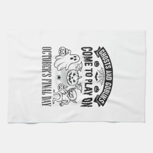 Oude geesten en spoken Halloween shirt ontwerp_ Theedoek