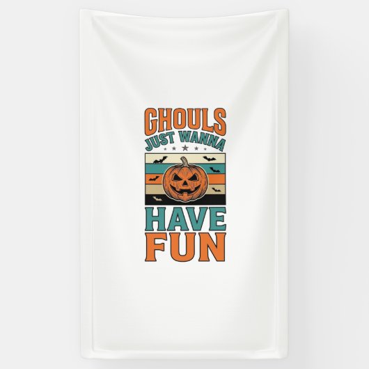 Oude geesten willen gewoon lol hebben Halloween T- Spandoek (Verticaal)